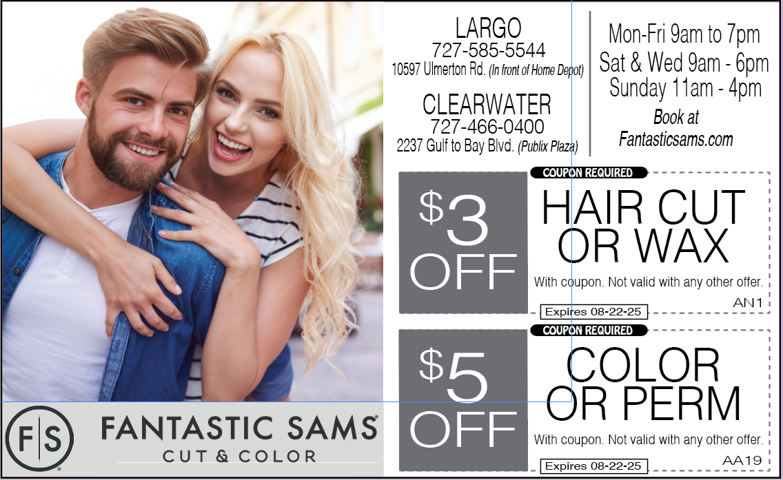 Past ad for Fantastic Sams Cut & Color (Largo / Clearwater)