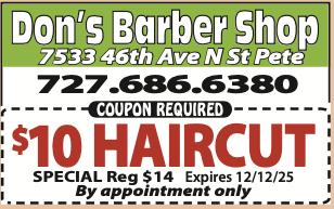 Past ad for Don's Barber Shop