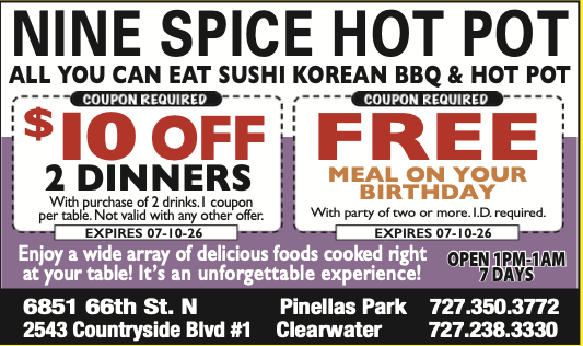 Past ad for Nine Spice Hot Pot