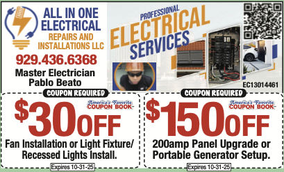 Past ad for All In One Electrical Repairs and Installations LLC