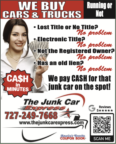 Past ad for The Junk Car Express