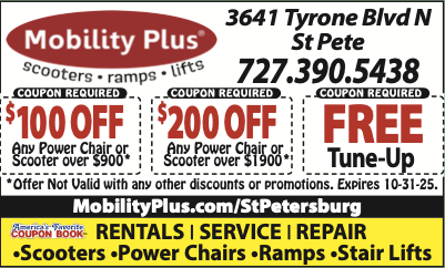 Past ad for Mobility Plus St. Petersburg