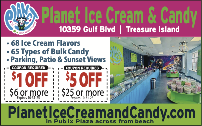 Past ad for Planet Ice Cream & Candy