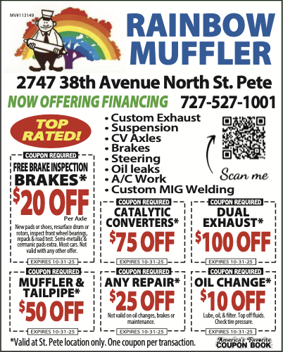 Past ad for Rainbow Muffler