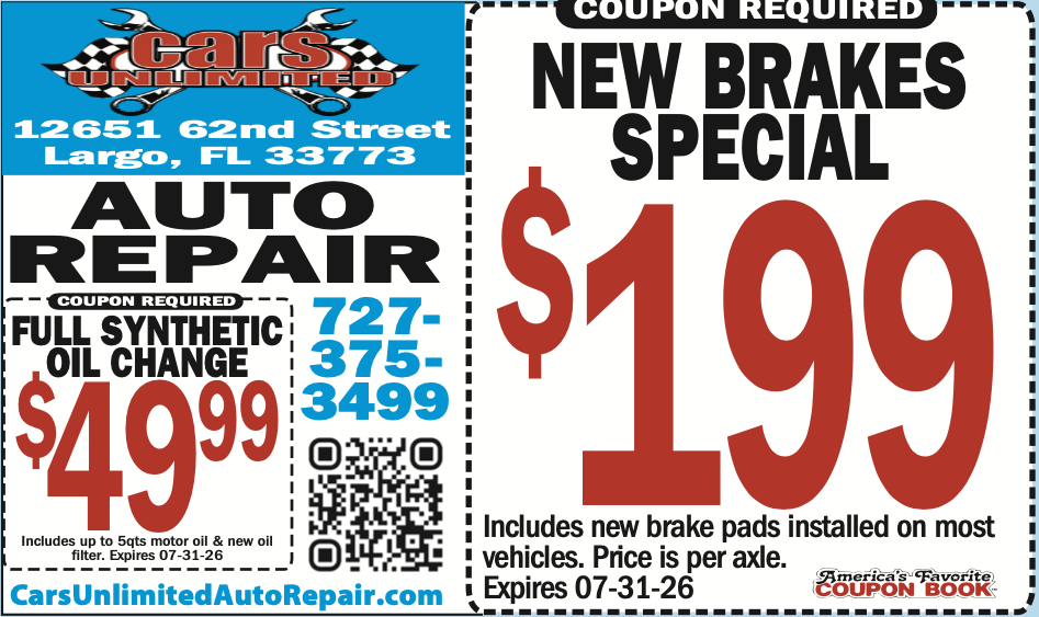 Past ad for Cars Unlimited Auto Repair