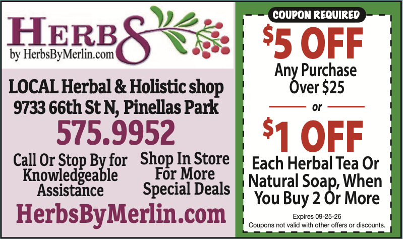America's Favorite Coupon Book ad for Herbs by HerbsByMerlin.com