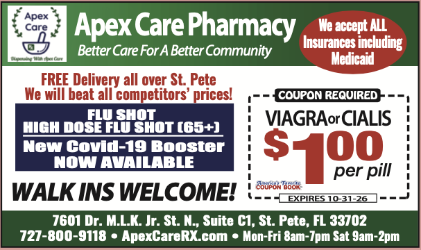 America's Favorite Coupon Book ad for Apex Care Pharmacy