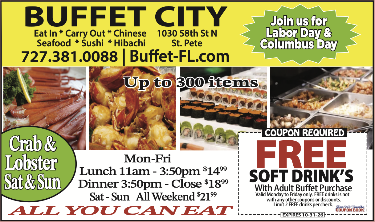 America's Favorite Coupon Book ad for Buffet City