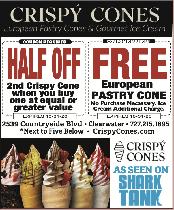 America's Favorite Coupon Book ad for Crispy Cones
