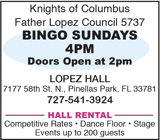 America's Favorite Coupon Book ad for Knights of Columbus Father Lopez Council 5737