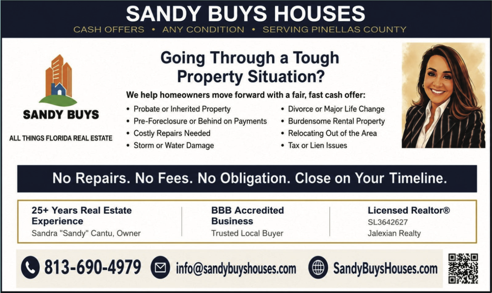 America's Favorite Coupon Book ad for Sandy Buys Houses