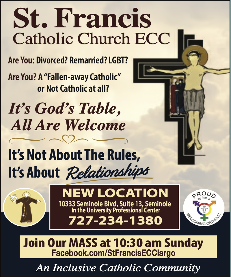 America's Favorite Coupon Book ad for St. Francis Catholic Church ECC